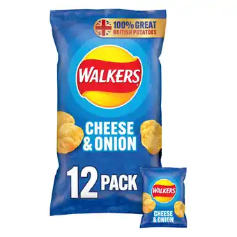 Iceland Walkers cheese & onion multipack crisps 12x25g offer