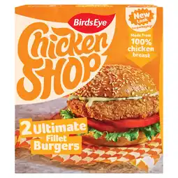 Iceland Birds eye 2 chicken shop ultimate fillet burgers 227g offer