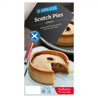 Iceland Greggs 2 scotch pies 282g offer