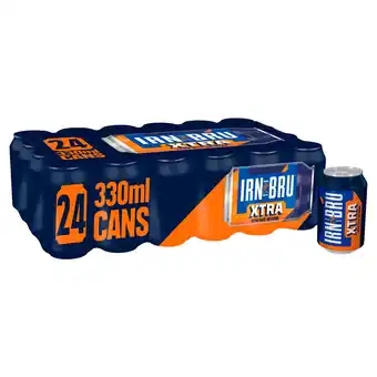 Iceland Irn-bru xtra sugar free soft drink 24 x 330ml cans offer