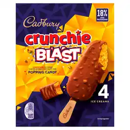 Iceland Cadbury crunchie blast ice cream 4 x 100ml offer