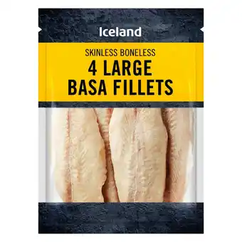 Iceland Iceland 4 large basa fillets 520g offer