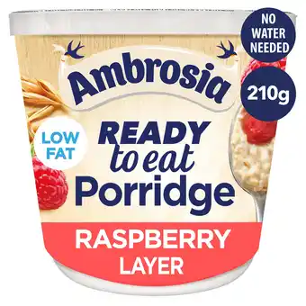 Iceland Ambrosia ready to eat porridge with raspberry layer 210g offer