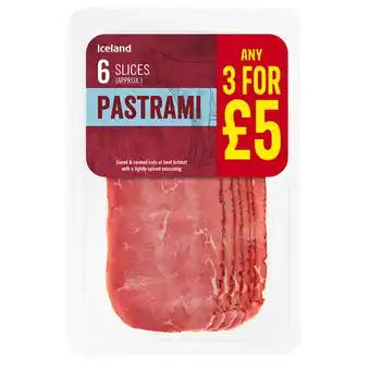 Iceland Iceland 6 slices (approx.) pastrami 60g offer
