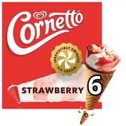 Iceland Cornetto ice cream cone strawberry 6x90ml offer