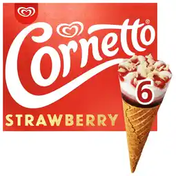 Iceland Cornetto ice cream cone strawberry 6x90ml offer