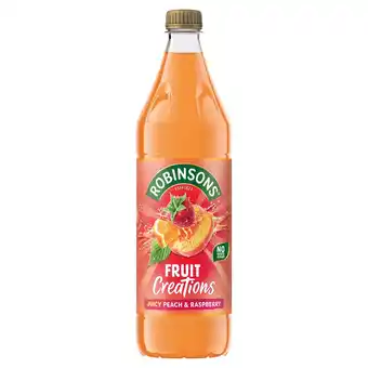 Iceland Robinsons fruit creations peach & raspberry squash 1l offer