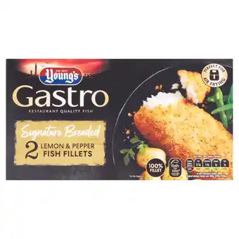 Iceland Young's gastro signature breaded 2 lemon & pepper fish fillets 270g offer