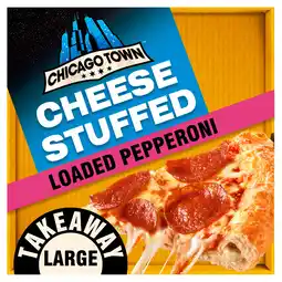 Iceland Chicago town takeaway cheesy stuffed crust pepperoni large pizza 640g offer