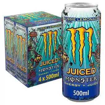 Iceland Monster energy drink aussie style lemonade 4 x 500ml offer