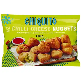 Iceland Chiquito 12 (approx.) chilli cheese nuggets 222g offer