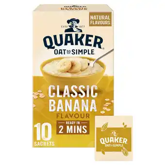 Iceland Quaker oat so simple classic banana porridge sachets 10x34.8g offer