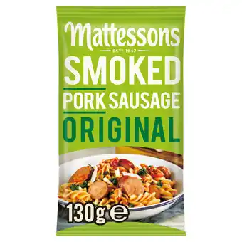 Iceland Mattessons smoked pork sausage original 130g offer