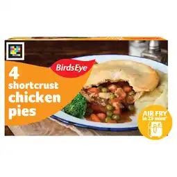 Iceland Birds eye 4 shortcrust chicken pies 620g offer