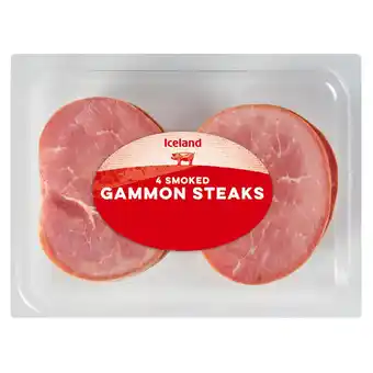 Iceland Iceland 4 smoked gammon steaks 450g offer