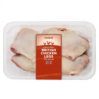 Iceland Iceland class a fresh british chicken legs with skin on 900g offer