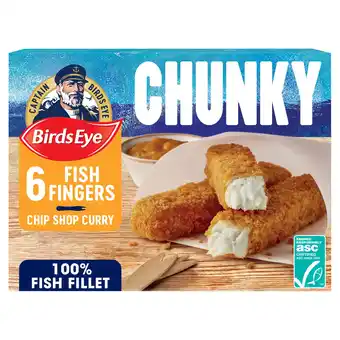 Iceland Birds eye 6 chunky chip shop curry fish fingers 360g offer