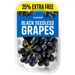 Iceland Iceland black seedless grapes 500g offer