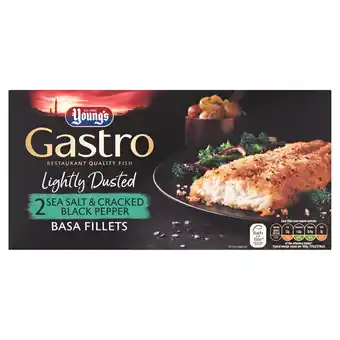 Iceland Young's gastro 2 sea salt & cracked black pepper basa fillets 310g offer