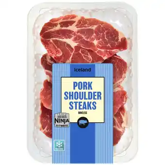 Iceland Iceland pork shoulder steaks boneless 600g offer