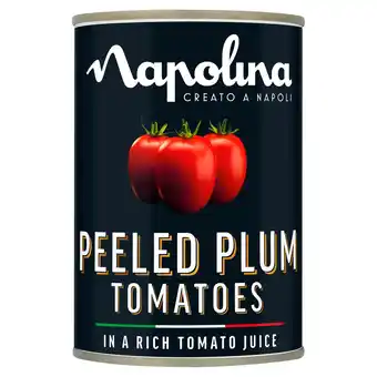 Iceland Napolina peeled plum tomatoes in a rich tomato juice 400g offer