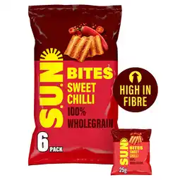 Iceland Sunbites sun ripened sweet chilli multipack snacks 6x25g offer
