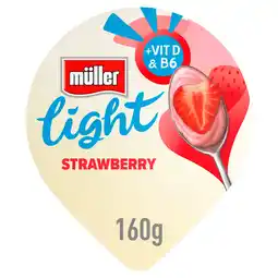 Iceland Muller light strawberry fat free yogurt 160g offer