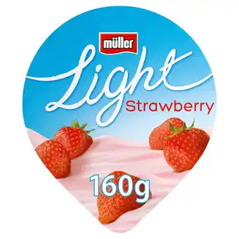 Iceland Muller light strawberry fat free yogurt 160g offer