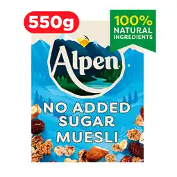 Iceland Alpen muesli no added sugar 550g offer