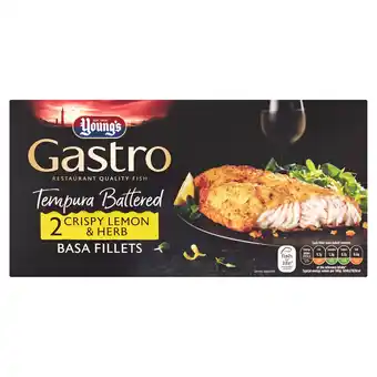 Iceland Young's gastro tempura battered 2 lemon & herb basa fillets 310g offer