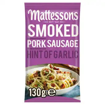 Iceland Mattessons smoked pork sausage hint of garlic 130g offer