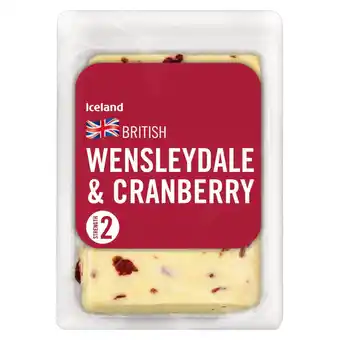Iceland Iceland british wensleydale and cranberry 200g offer