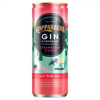 Iceland Kopparberg gin & lemonade strawberry & lime 250ml offer