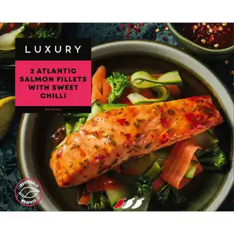 Iceland Iceland luxury luxury 2 atlantic salmon fillets with sweet chilli 250g offer