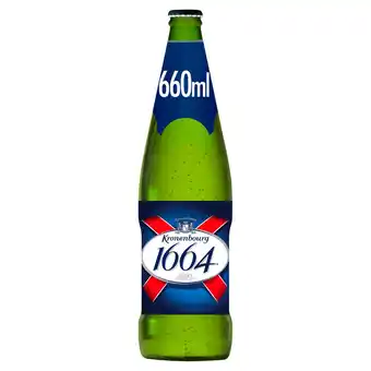 Iceland Kronenbourg 1664 lager beer 660ml bottle offer