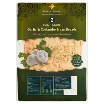 Iceland Leicester bakery limited 2 hand made garlic & coriander naan breads offer