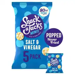 Iceland Snack a jacks salt & vinegar multipack rice cakes crisps 5 x 19g offer