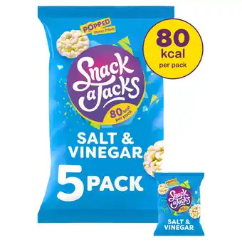Iceland Snack a jacks salt & vinegar multipack rice cakes crisps 5 x 19g offer