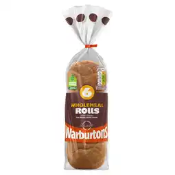 Iceland Warburtons 6 sliced wholemeal rolls offer