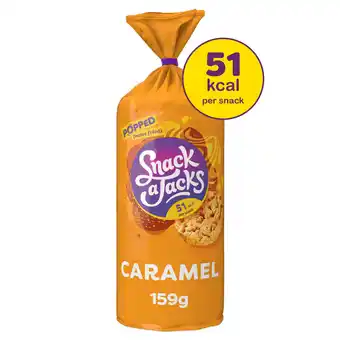 Iceland Snack a jacks caramel sharing rice cakes crisps 159g offer