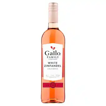 Iceland Gallo family vineyards white zinfandel rosé wine 750ml offer