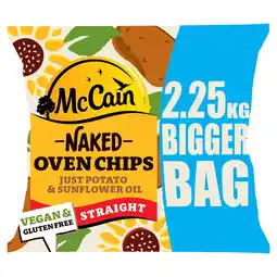 Iceland Mccain naked oven chips straight bigger bag 2.25kg offer