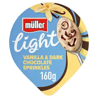Iceland Muller light vanilla & dark chocolate fat free yogurt 160g offer
