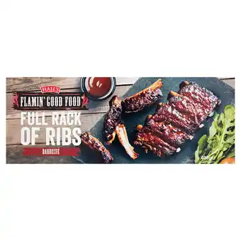 Iceland Hall's flamin' good food full rack of ribs barbecue 400g offer
