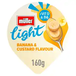 Iceland Muller light banana and custard fat free yogurt 160g offer