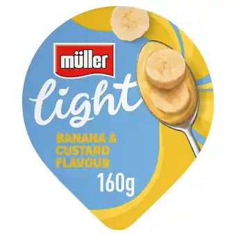 Iceland Muller light banana and custard fat free yogurt 160g offer