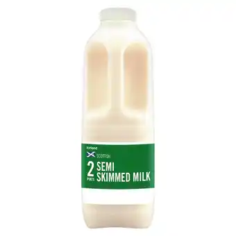 Iceland Iceland scottish semi skimmed milk 2 pints 1.136l offer
