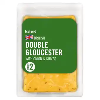 Iceland Iceland double gloucester with onion and chives 200g offer