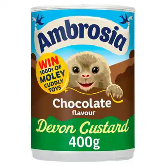 Iceland Ambrosia chocolate flavour devon custard 400g offer