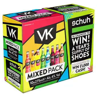 Iceland Vk mixed pack a selection of flavoured alcoholic drinks 10 x 275ml offer
